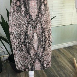 Snake Print  Pencil Skirt